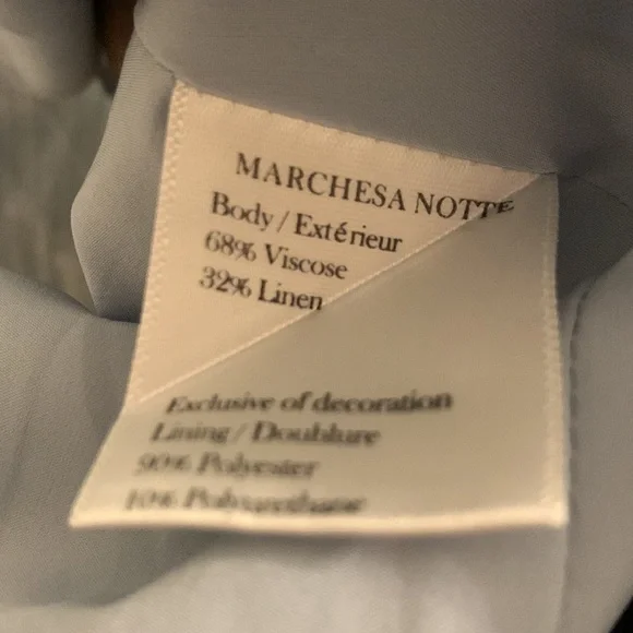 Marchesa Notte Short Puff Sleeve Dress - Picture 9 of 10